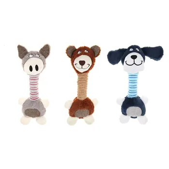 

Pet Products High Quality Pet Dog Cat Plush Squeak Sound Dog Toys Pet Toy Plush Dog Vocal Molar Bite-Resistant Toy Striped Y1