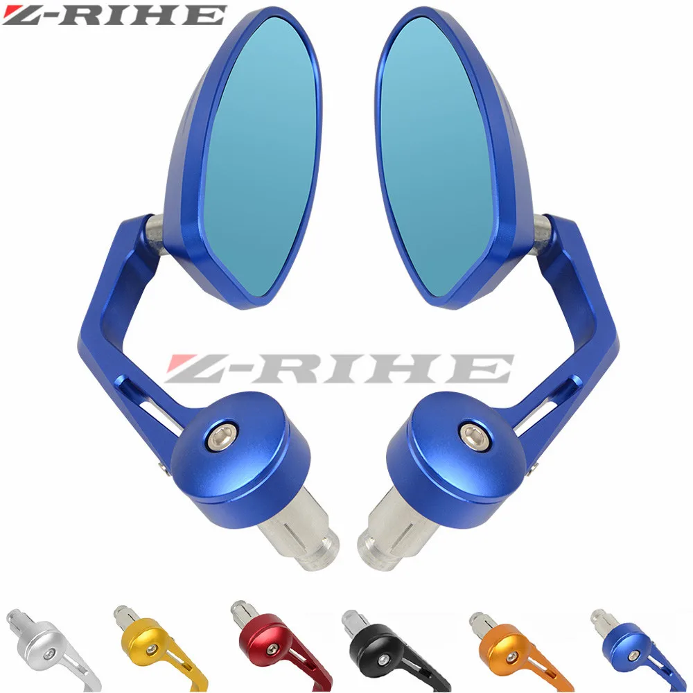 For YAMAHA YZF R25 R15 R6 R125 kawasaki z750 Z800 FZ8 FZ1 FZ6R mt09 7/8" 22mm Motorcycle Mirror Moto Rearview Bar End Mirror