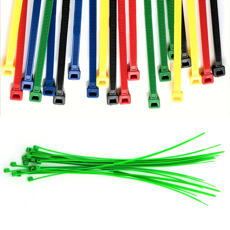 

500PCS/set Green 8" inch Wire Cable Zip Ties Nylon Tie Wraps 50lb USA Made Tiger Ties