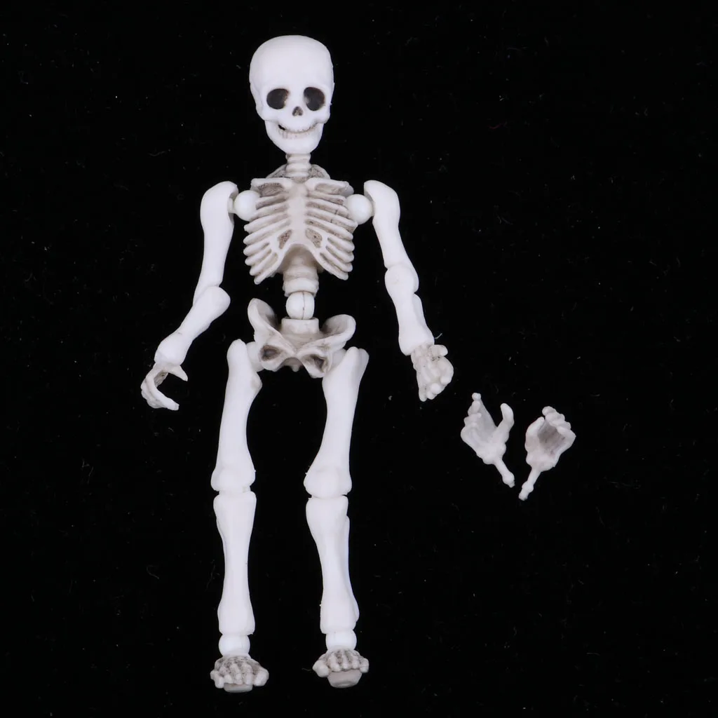 Vintage Miniature 8.7cm Skeleton Action Figures Doll Model Party Favors Photography Props Crafts Dolls House Accessories