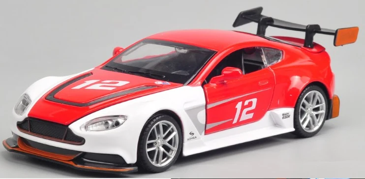 1:32 Масштаб Aston Martin Racing с классными клепками в виде Diecast металлические игрушечной модели с отступить звук светильник гоночный автомобиль Коллекционная модель - Цвет: Red