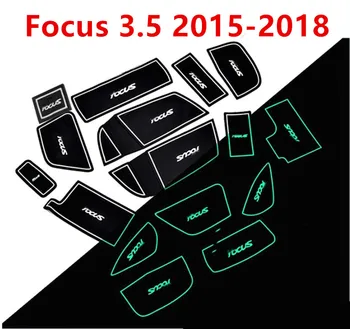 

Anti-Slip Gate Slot Mat Rubber Coaster for Ford Focus 3 3.5 MK3 2015-2018 facelift ST RS Accessories Car Stickers 16Pc
