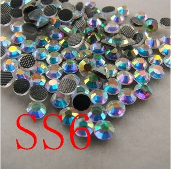 

1440pcs/lot SS6 Crystal AB Color Hot Fix Flatback Rhinestones Heat Transfer Design Stone For Girl Clothing