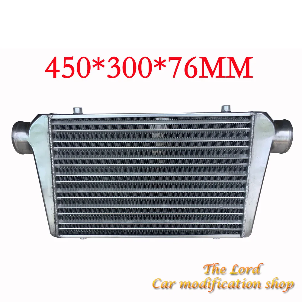 universal aluminium intercooler Car turbo radiator 450*300*76mm OD=3
