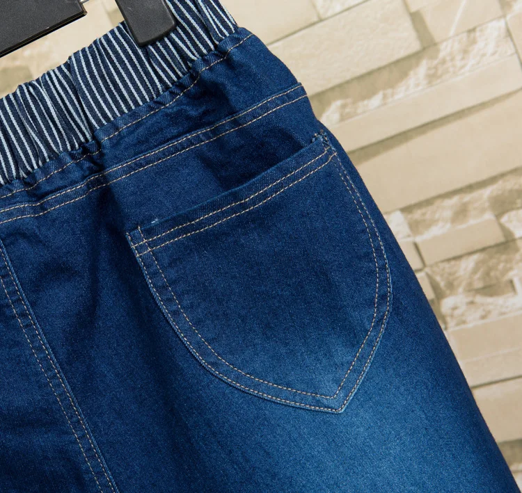 Плюс Размеры 2XL 3XL 4XL Summner узкие обтягивающие джинсы женские талией Жан Femme брюки Капри женские джинсы для леди деним