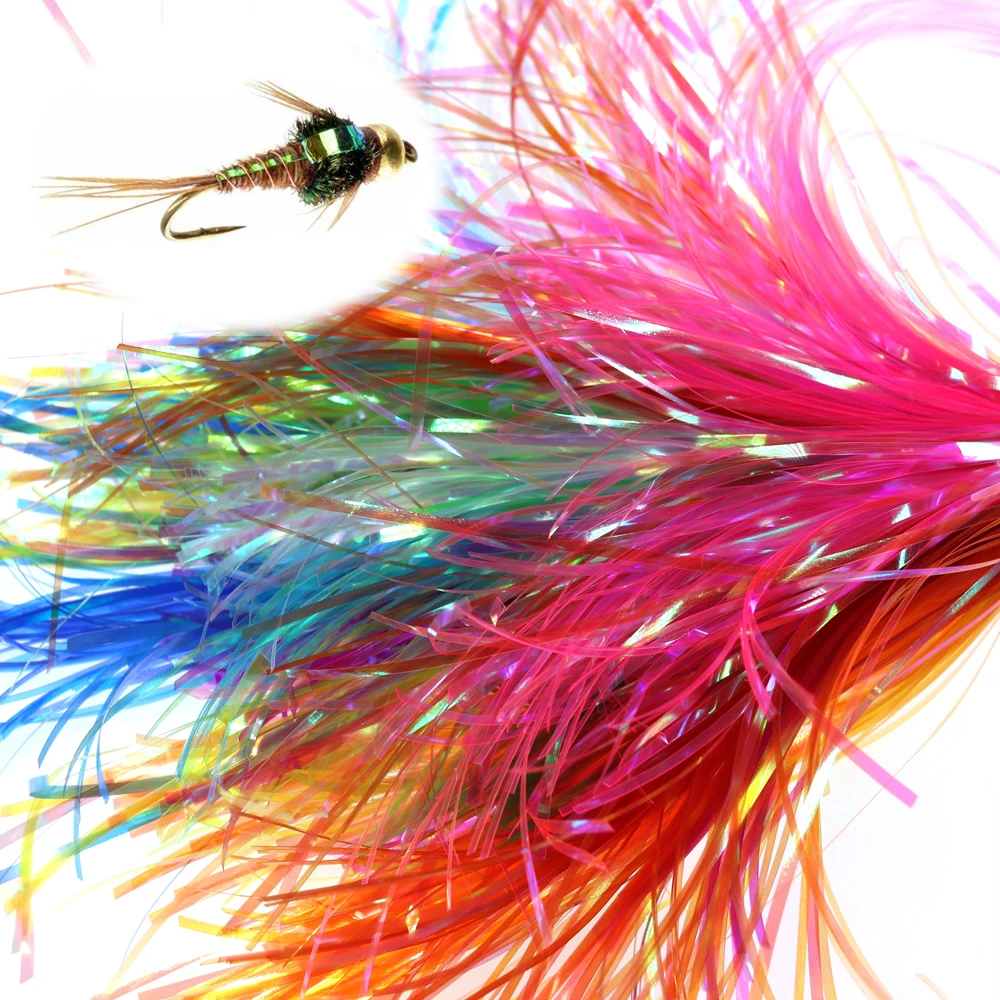 10PAKS 2mm Fly Tying Material Stonefly Nymph Streamer Trolling Lures Magum Flashabou Mylor Flash