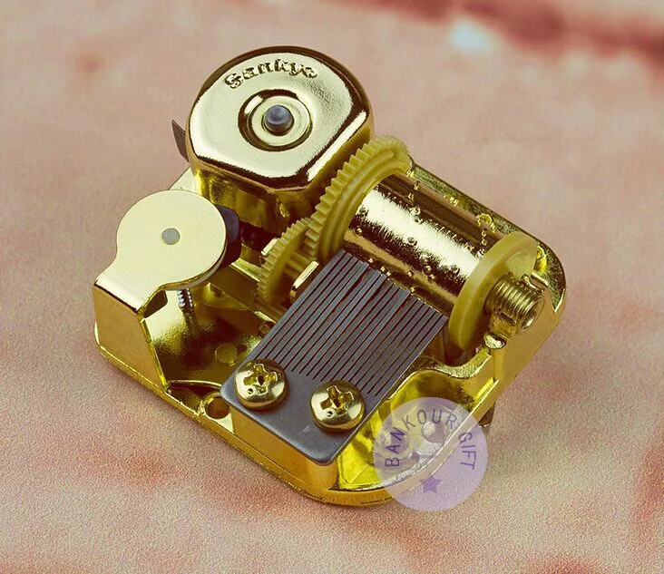 Play "Can't Help Falling in Love" Hand Crank Music Box With Sankyo Movement 