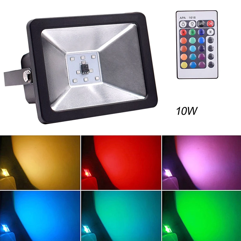 

Litwod z20 Flood Lights, Outdoor Floodlight Waterproof LED Light 16 Colors and 4 Modes with Remote Control Wall Washer Light