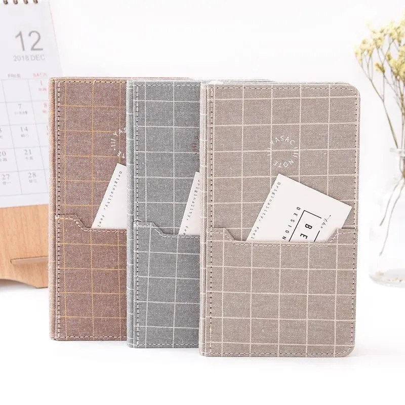 

Plaid Cloth Notebook Diary Notepad Vintage Fashion Note Book Stationery Gift Travelers Notebook School Supplies