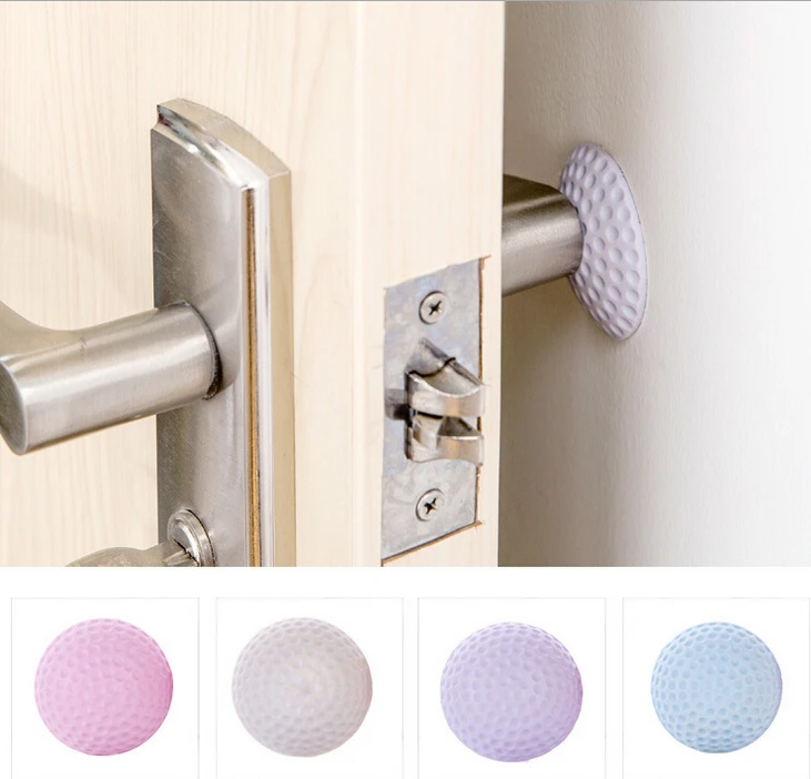 

5x2cm Self Adhesive Circular Wall Protectors Door Handle Bumpers Buffer Guard Stoppers Rubber Silencer Crash Pad Doorknob Lock