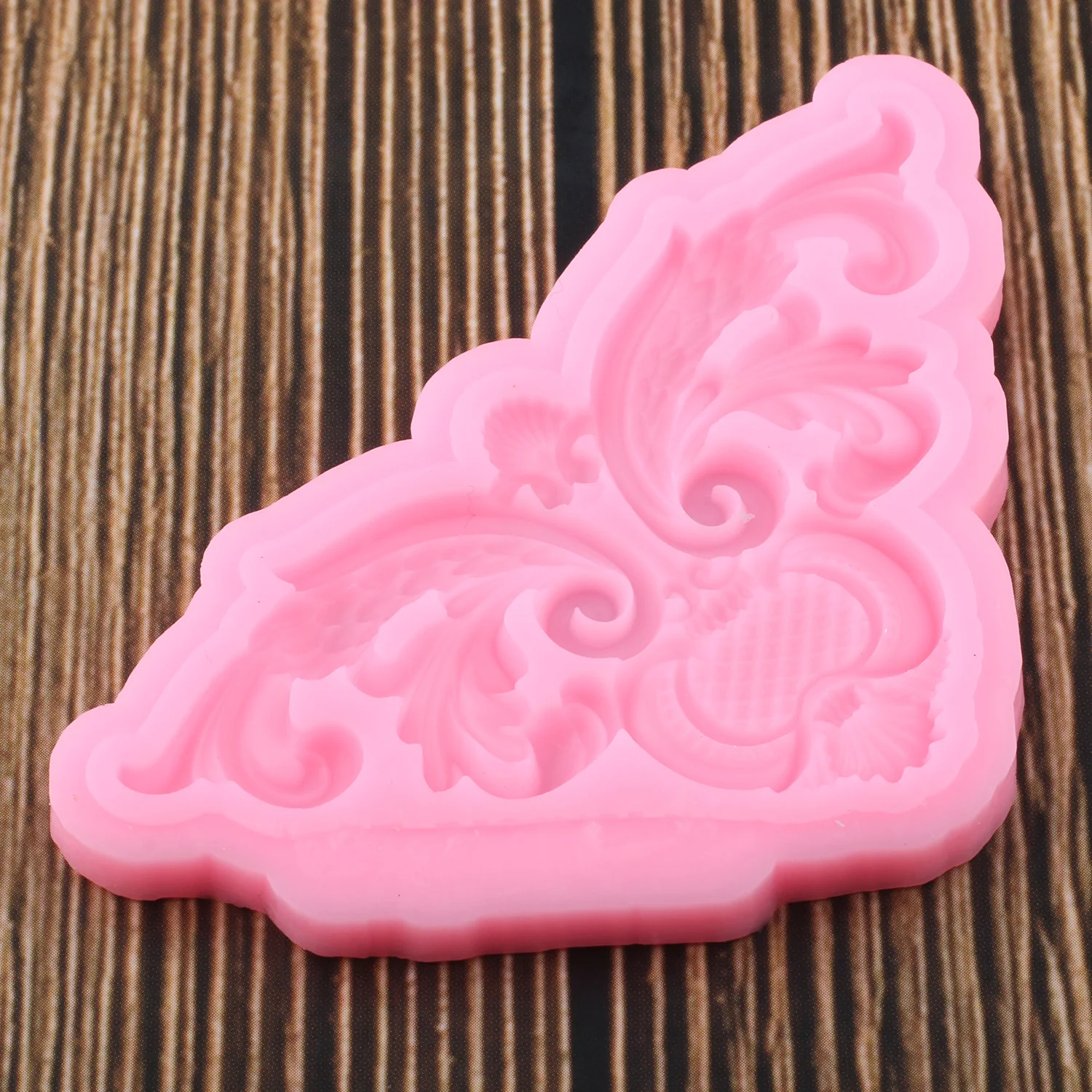 Baroque Scroll Relief Cake Border Silicone Mold Cupcake Baking Fondant Cake Deco