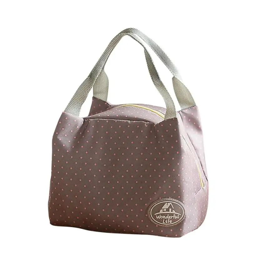 

TENSKE Portable Lunch Bag Tote Picnic Insulated Cooler Zipper Organizer Lunch Box july 11