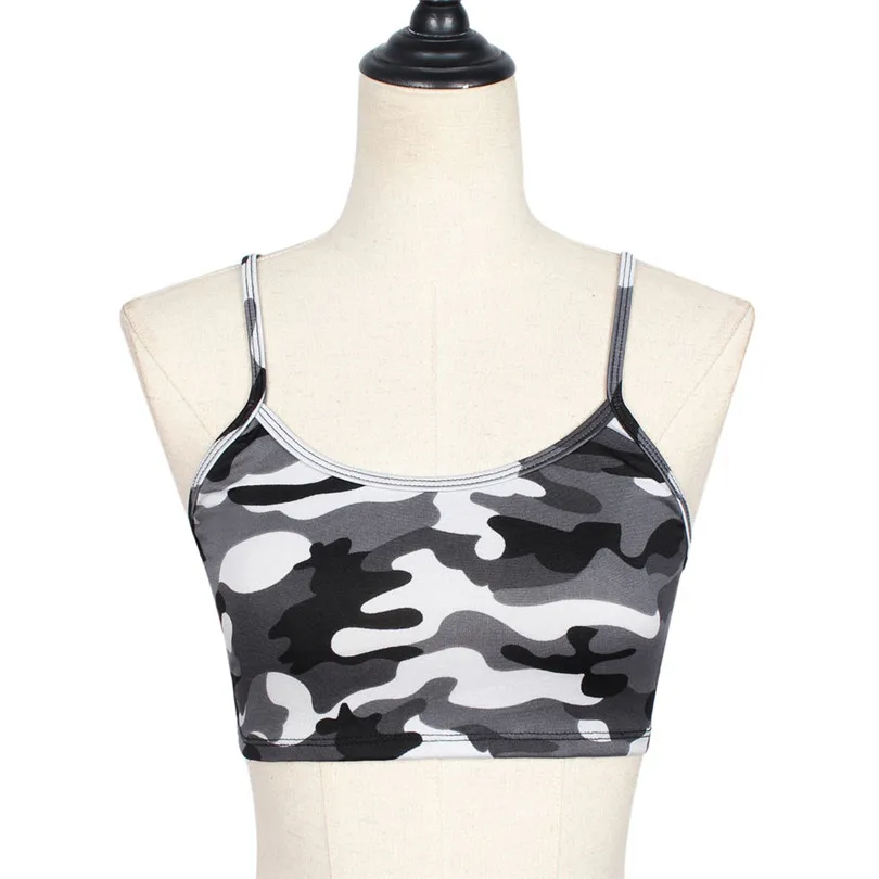   Summer Women Sexy Casual Camouflage Sleeveless Tank Top Bustier Bra Vest Crop Sport Top Blouse T Shirt New Arrival #4F01 (11)