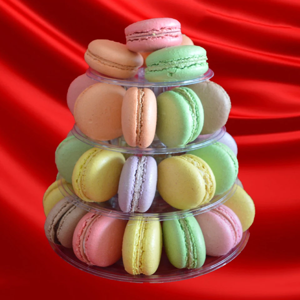 Transhome стенд кекса 4-секционный измельчитель для специй с Macaron стенд с противопыльным кожухом десерт Дисплей/Подставка для свадебного торта День рождения Свадебные украшения инструменты