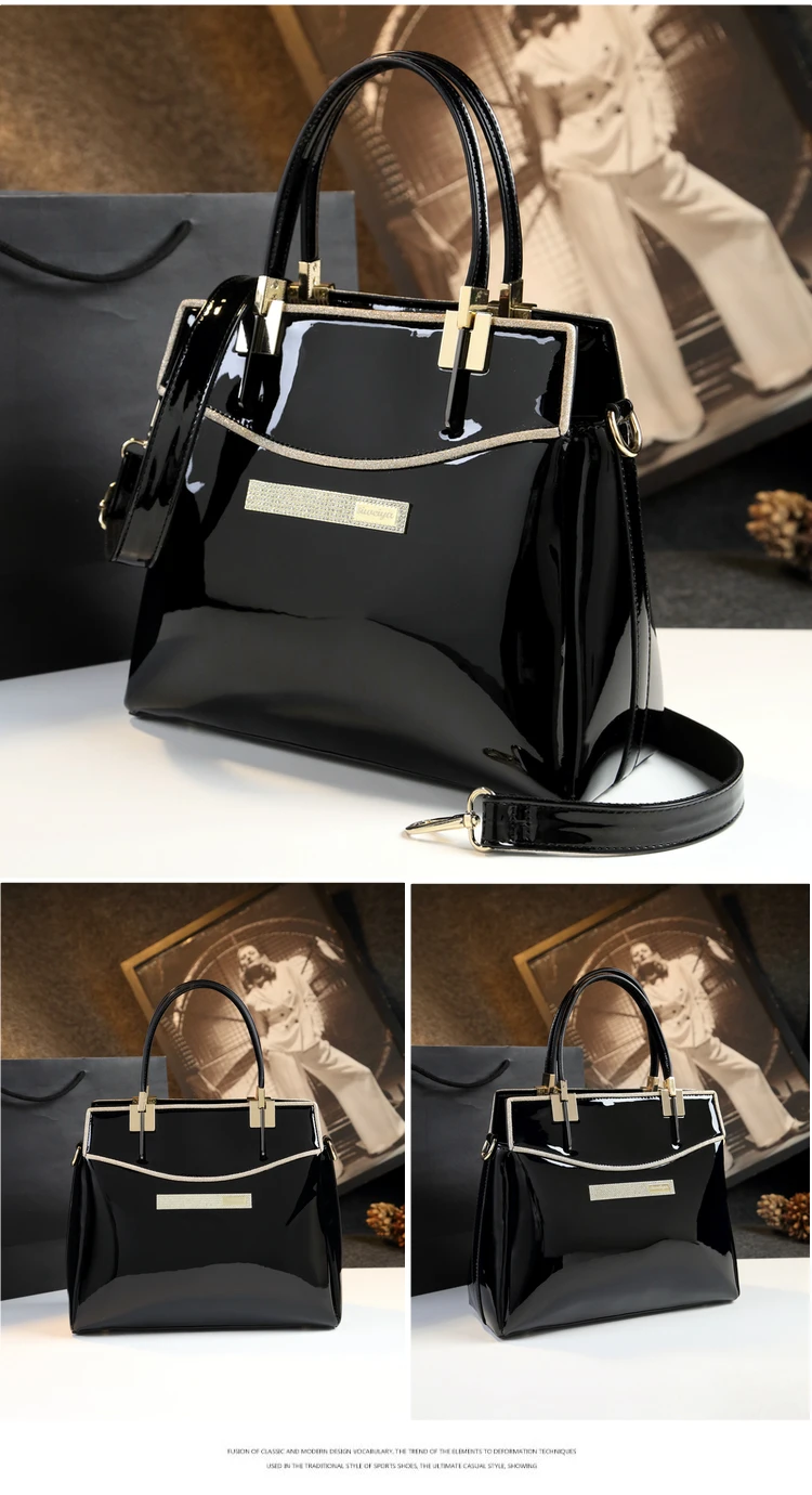 ICEV новые европейские модные роскошные сумки женские сумки дизайнерские высококачественные лакированные кожаные сумки женские кожаные сумки
