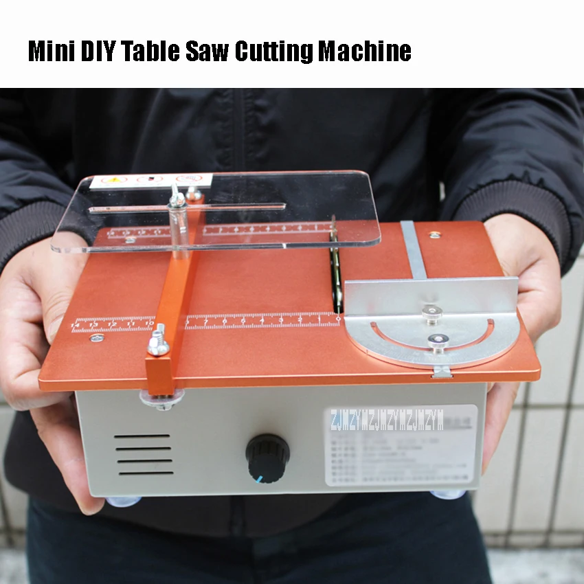 

180W Aluminum Miniature Table Saw Machinery High Precision DC 24V 10000RPM Portable DIY Wood Cutting Desktop Buddha Beads Polish