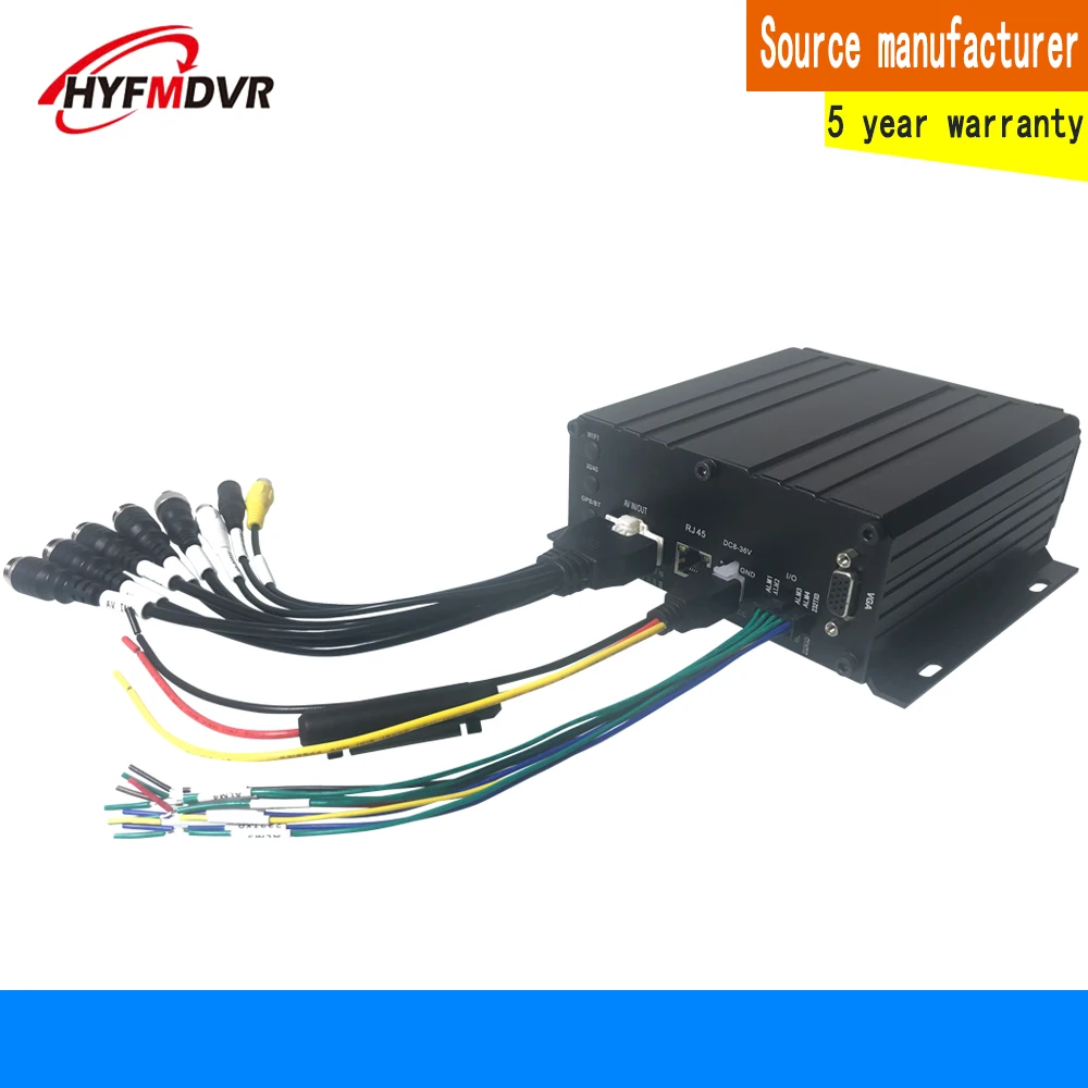 Source factory AHD720P/960P hd pixel video monitoring Mobile DVR supports 4CH analog car camera 12V/24V wide voltage input