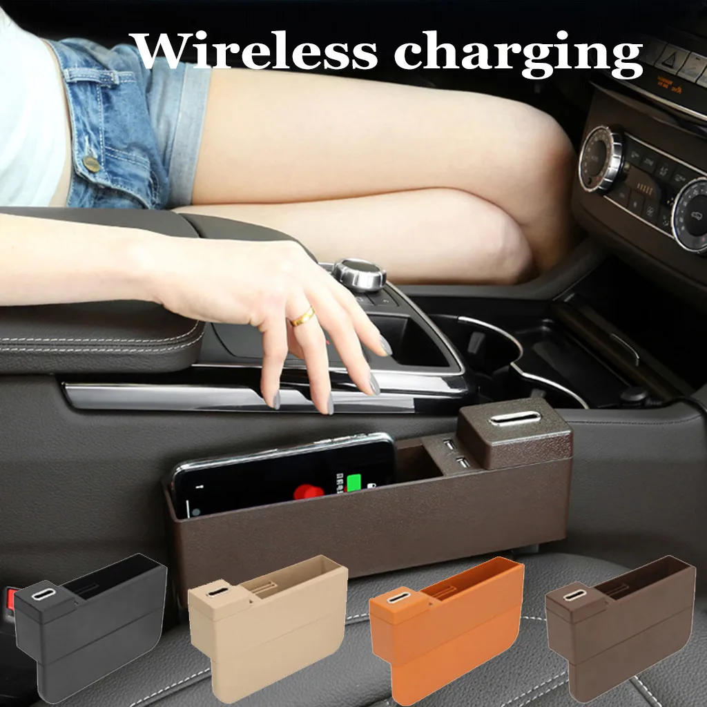 Автомобильное сидение обивка Беспроводное зарядное устройство 2 Usb порта