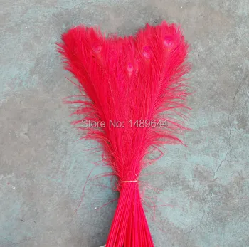 

The new 2014 30pcs30-34 inches / 75-85cm high quality natural Red peacock feathers, peacock feather centerpieces hot