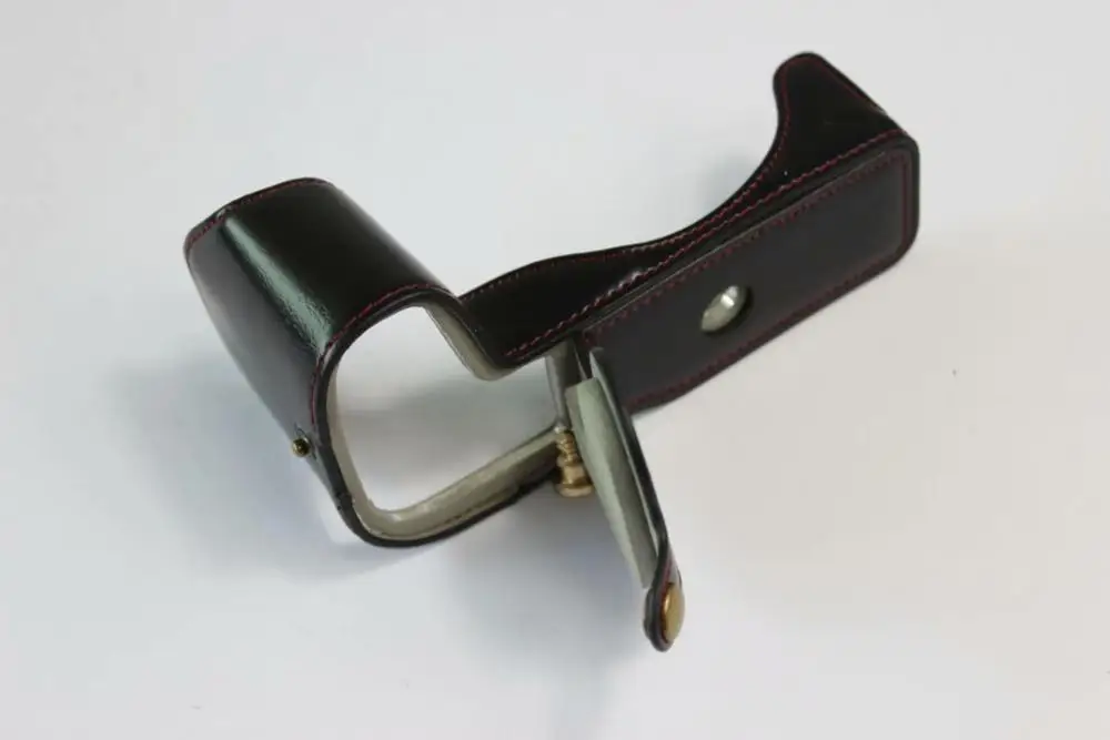 Custodia In Pelle Pu Per Fotocamera Nera/Coffe/Marrone Per Canon Eos R R Rp Eos Rp Mezza Custodia Inferiore Con Cinturino