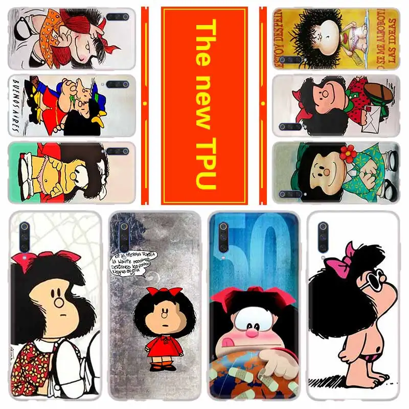 

Phone for Xiaomi 9 SE 8 lite 5X 6X Mi 9 8 A1 A2 F1 MAX 3 MIX 2S Redmi Note 7 6 5 K20 pro go Cover Case Mafalda