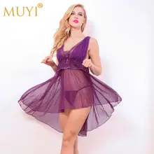 Dot Mesh Chemise Erotic Apparel 2016 Summer New font b Sex b font Lingerie Women Nightwear