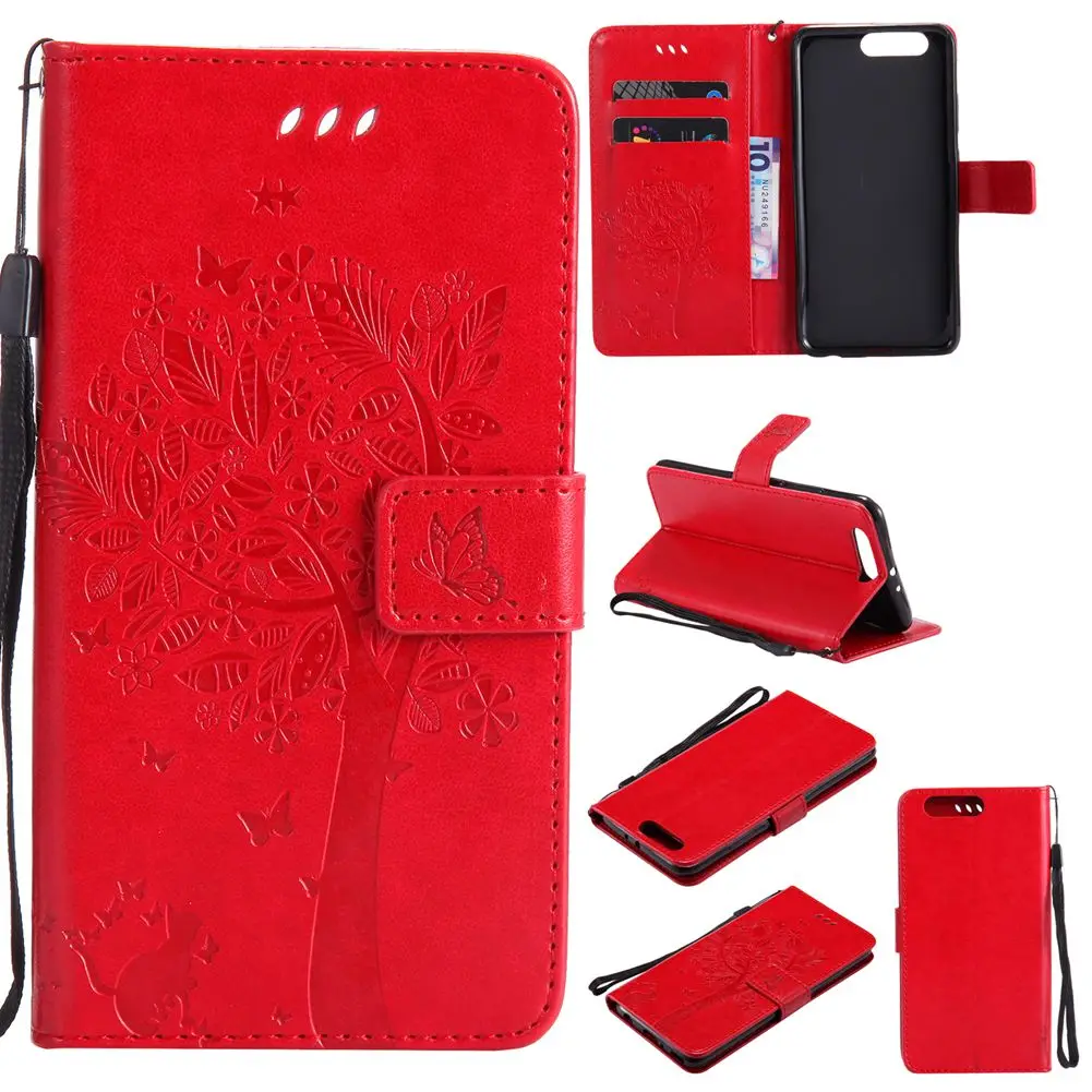 

MuTouNiao Red Leather Flip Case Cover For Huawei P7 P8 P9 P10 P20 G9 GR3 Nova Lite 2 Plus Pro Mini 2017