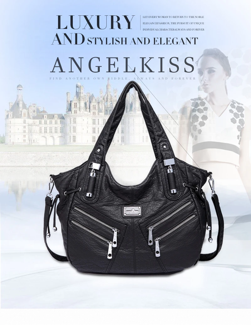 Angelkiss женская сумка из искусственной кожи, женская сумка на плечо, сумка через плечо с верхней ручкой, сумка-тоут
