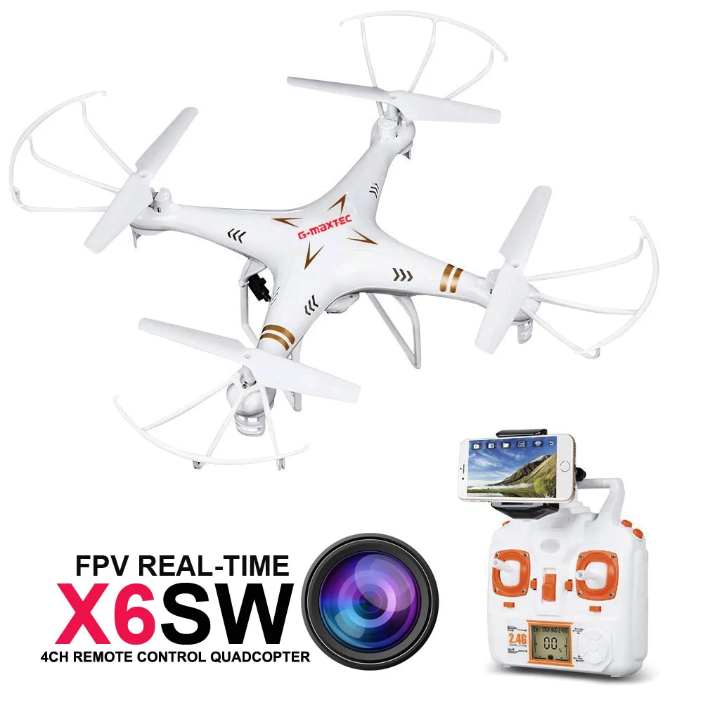 x6sw RC Drone WIFI Real Time FPV Camera RC Helicopter Quadcopter Gopro Professional Drone with Camera