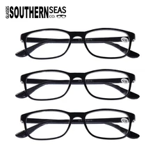 3x классические бифокальные очки для чтения, мужские, женские, для повседневного использования, очки для чтения, для офиса, дома, очки+ 1,0 до+ 4,0 линзы, черные, Новинка