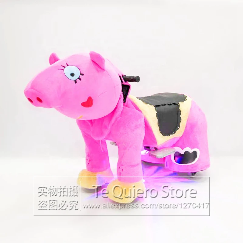 

Factory Price RC Toy Cars Plush Walking Pig Animal Rides With Music and Lights