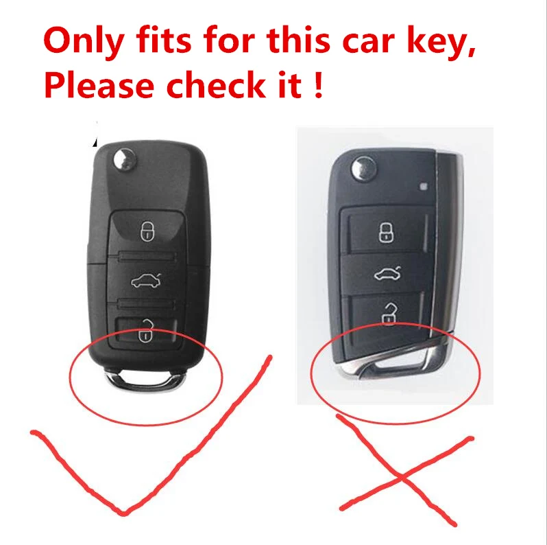 Чехол для ключей для VW Golf Jetta для Skoda роскошный Октавия Рапид для SEAT Leon Ibiza 3 кнопки силикон из углеродного волокна чехол для ключей