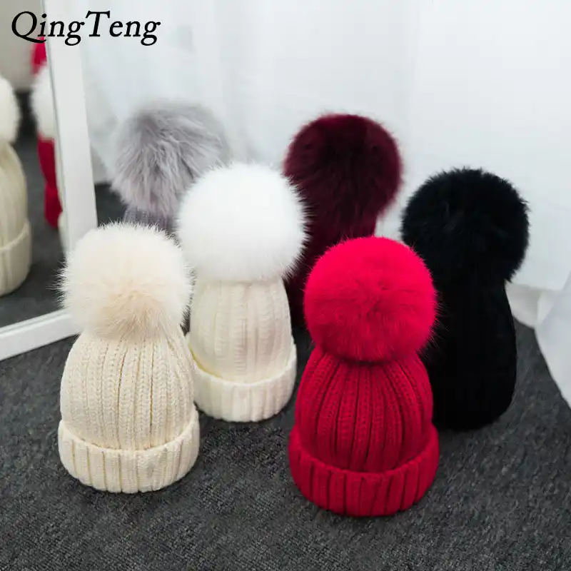 stocking cap with ball