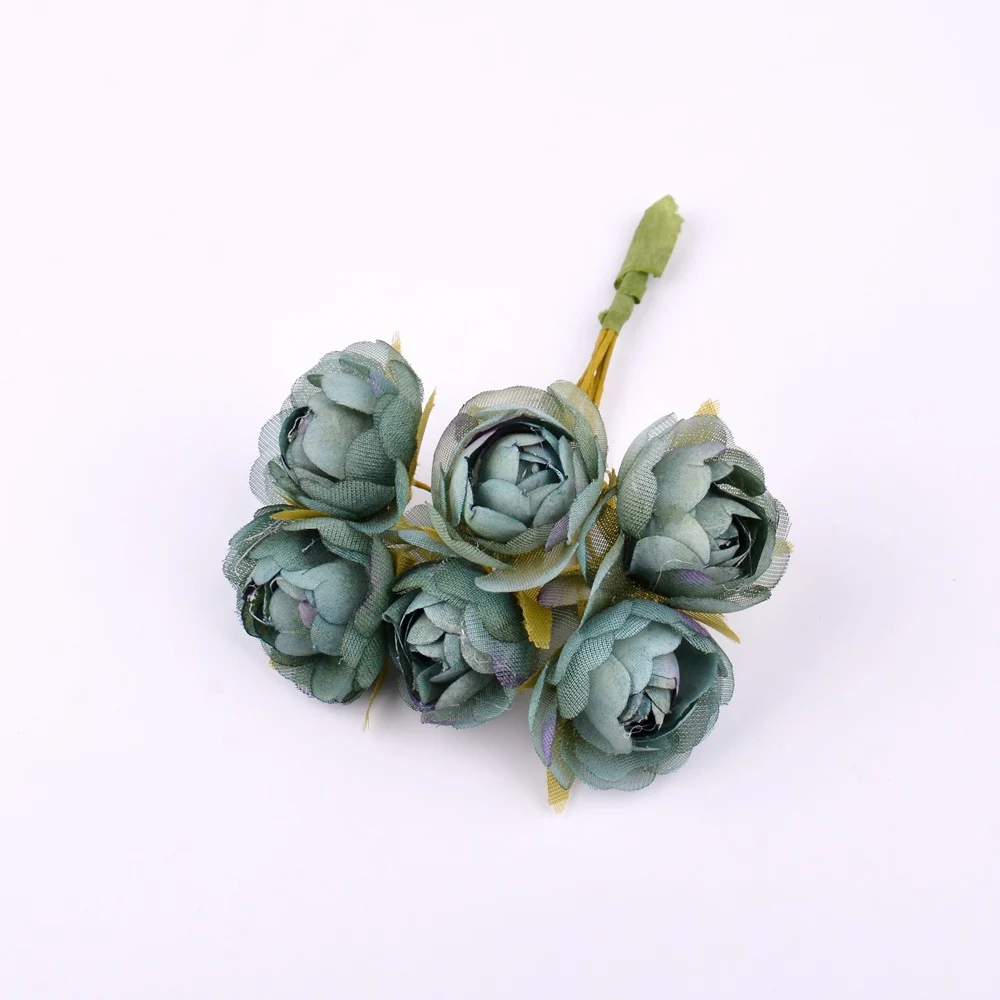 6pcs new bottom gauze rose bouquet artificial flower For wedding home Christmas decoration DIY wreath scrapbook gift box 6pcs new bottom gauze rose bouquet artificial flower For wedding home Christmas decoration DIY wreath scrapbook gift box