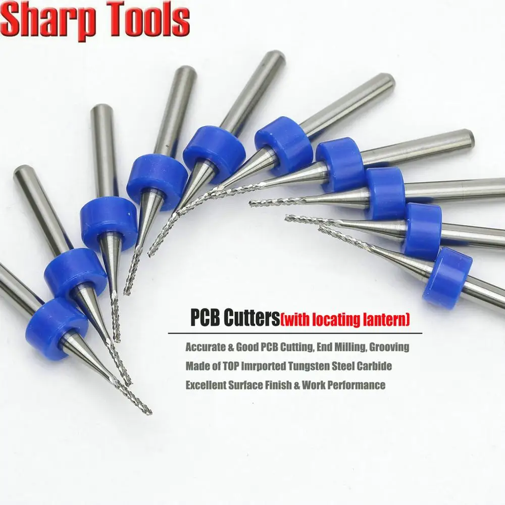 

3.175*1.0MM- PCB Corn End Mill, Wholesale Mini CNC Router Cutting Bits, on Circuit Board Fiberglass, FREE Shipping