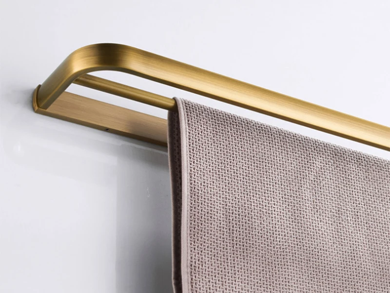 double towel bar wal mounted bronze antique 4