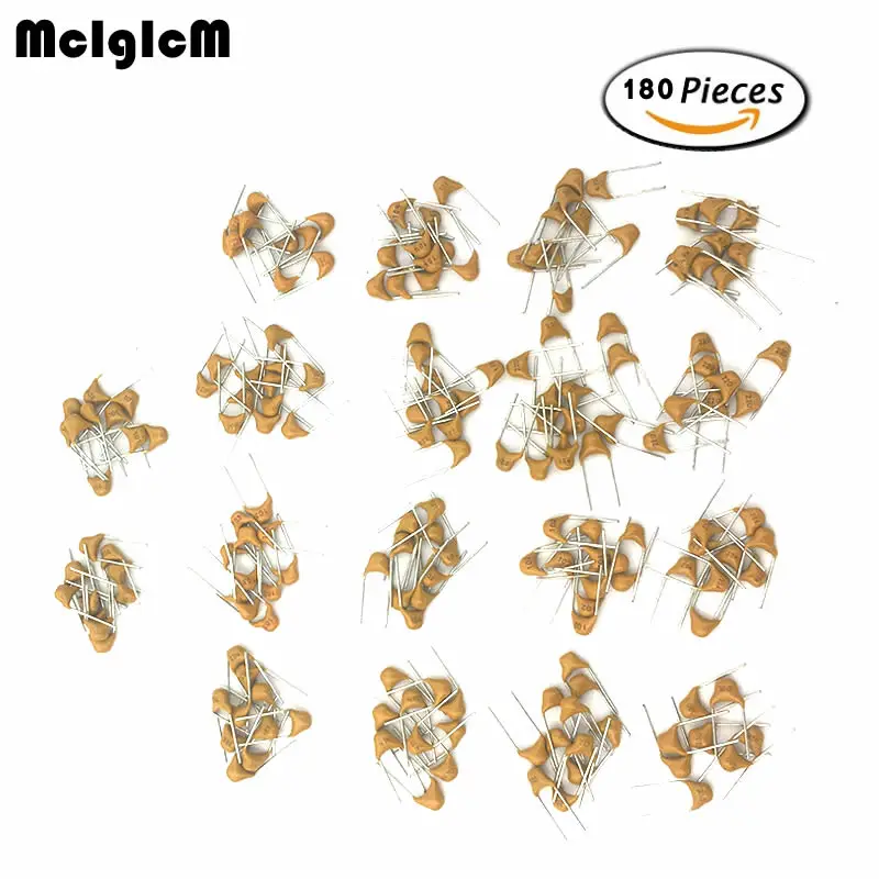 

20PF-105(1UF) 50V 18ValuesX10pcs=180pcs Mono Monolithic Capacitors ,Monolithic Ceramic Capacitor Assortment Kit