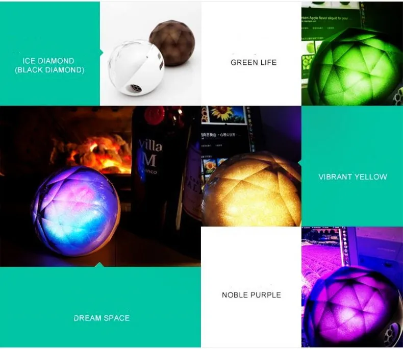 Portable Bluetooth speaker Portable Wireless Loudspeaker LED Light Crystal Ball Bluetooth Speaker Night Light USB MP3 Player09