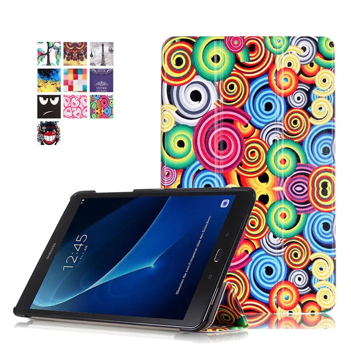 50 шт. PU Стенд чехол для Samsung Galaxy Tab 10.1 T580 t585 t580n t585n 10." Планшеты+ Экран протектор