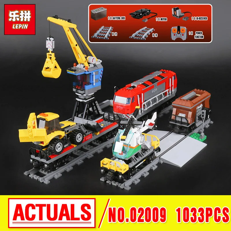 

Lepin 02009 City Genuine Heavy-haul Train Set 1033Pcs Building Blocks Bricks Educational Toys Christmas Gifts 60098