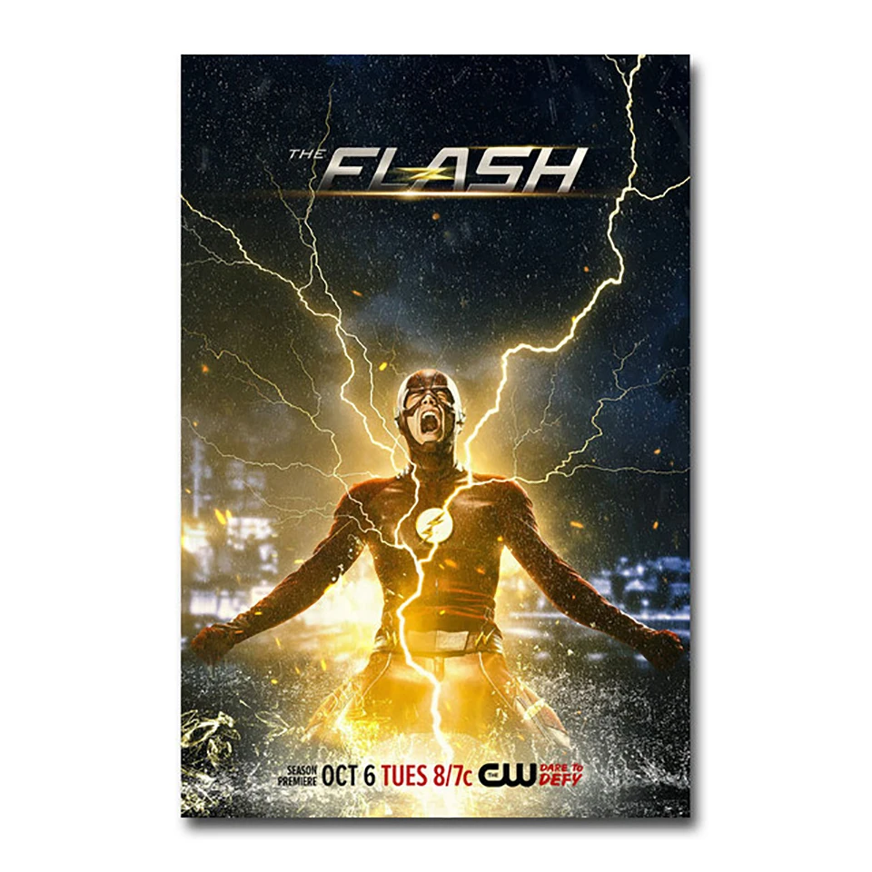 

Canvas Printed Poster Home Decor 1 Pieces The Flash TV Series Painting Wall Art Character Picture Living Room Modular Framed