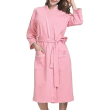 Женские летние одноцветные хлопковые пижамы, ночная рубашка, женское белье, банный халат с поясом, новинка, хит, синий, темно-синий, розовый, черный, серый