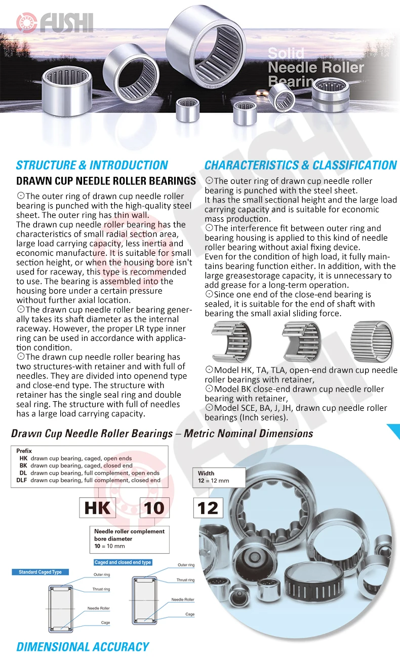 HK3016 Needle Bearings 30*37*16 mm ( 5 Pc ) Drawn Cup Needle