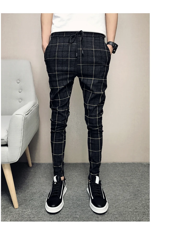 2019 Новый стиль Мода Мужской Талия на резинке Досуг джоггеры тренировочные брюки/Мужчины высокого качества Чистый хлопок плотная Сетка