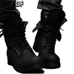 Военные ботинки в стиле ретро, осенне-зимняя мужская повседневная обувь на шнуровке с высоким верхом, уличные рабочие ботинки martin