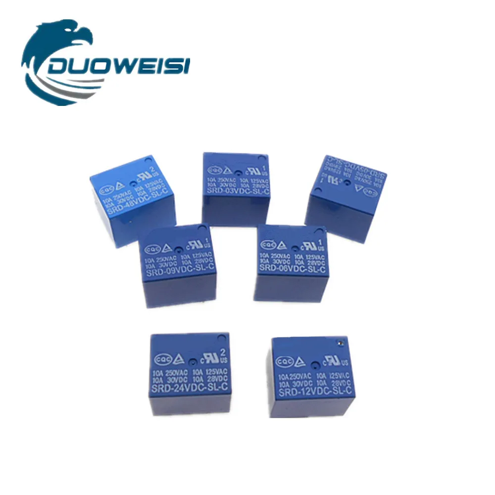 Реле SRD-03V 05V 09V 12V 24VDC-SL-C 5 футов 10A | Электроника