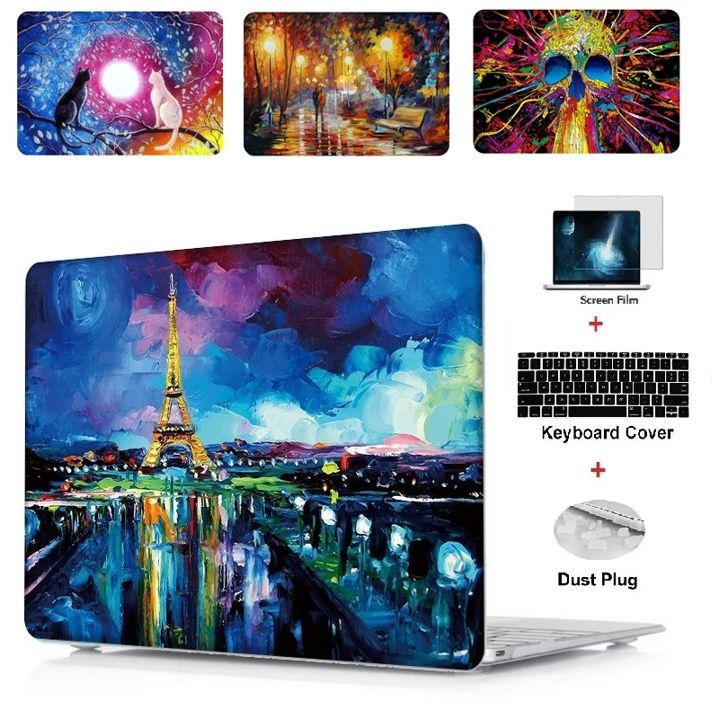 

2019 New Painting Case for Apple Macbook Air 11 13 Pro Retina 12 13 15 inch Colors Touch Bar & ID 13.3 15.4 Laptop Cover Shell