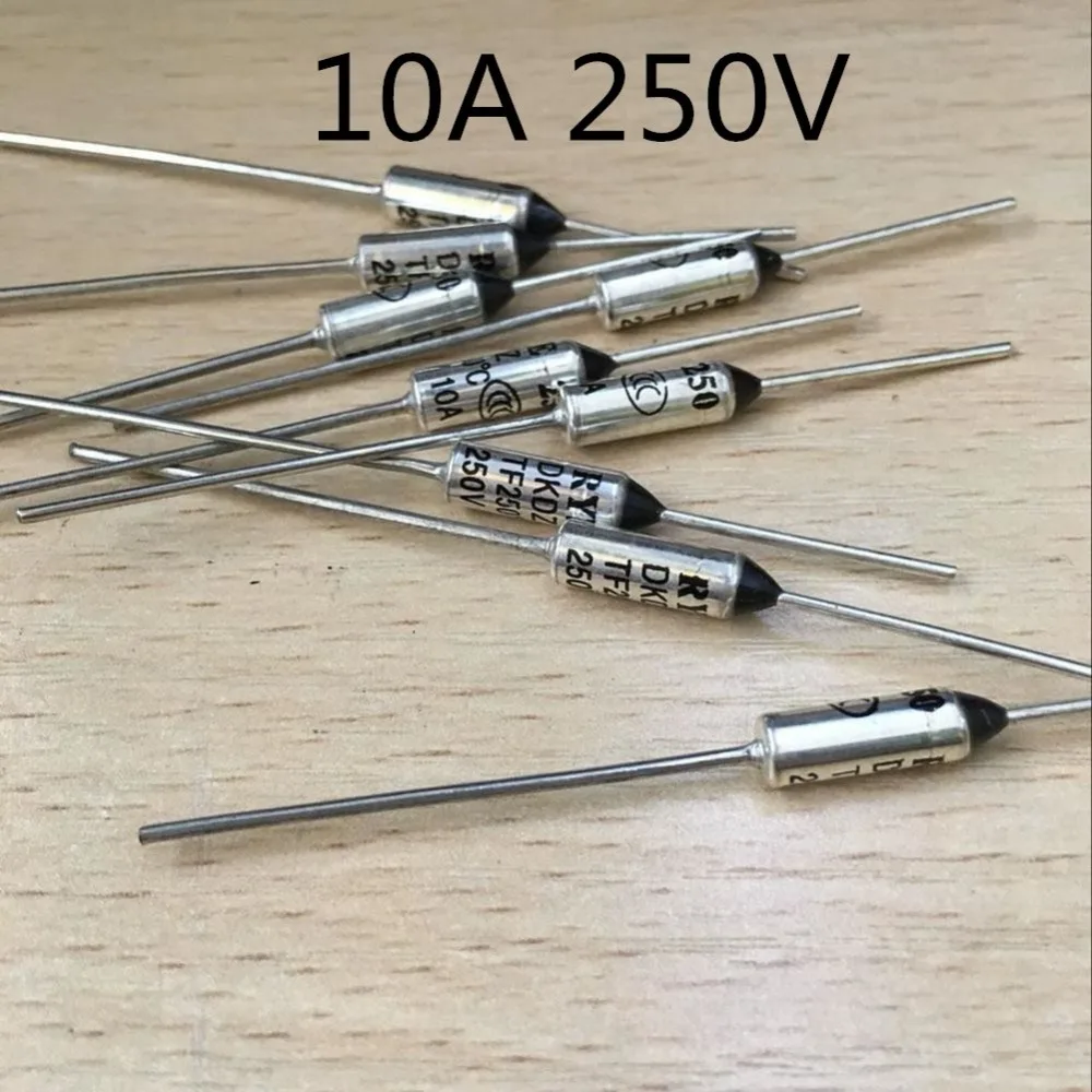 

5PCS-10PCS / fuse RY TF 216 169 113 104 100 95 Degrees 216C 169C 113C 104C 100C 95C 10A 250V Metal Thermal Fuse