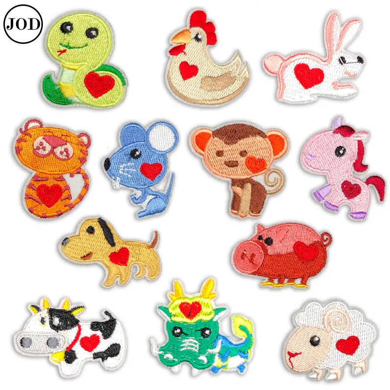 

mouse pig Animal embroidery iron on patches for clothing children applique Cartoon patch clothes stickers kids badges suppliers