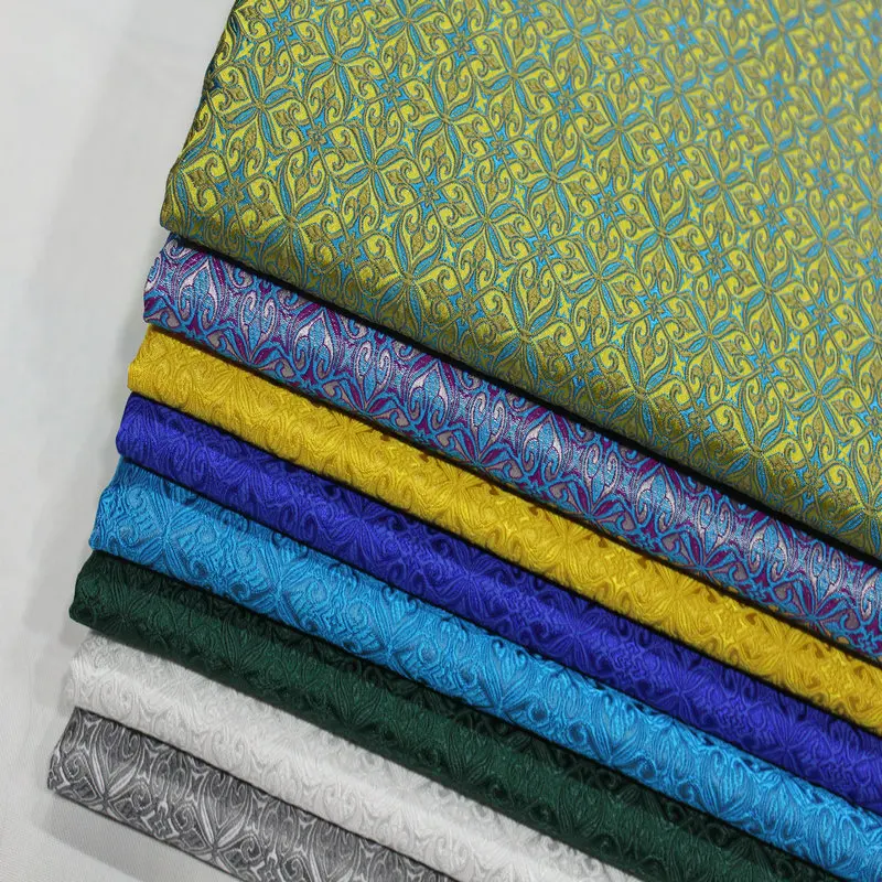 

Dense Chinese Dress Damask Costume Cloth Faux Silk Trim Undress Material Diy Jacquard Brocade Fabric For Mongolia Robe